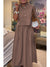 Women's Casual Short-sleeved 100% Cotton Top and Skirt Two-piece Set