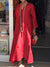 Women's Casual V-neck Cotton and Linen Dress