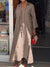 Women's Casual V-neck Cotton and Linen Dress
