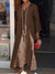Women's Casual V-neck Cotton and Linen Dress