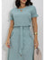 Women's Linen Cotton Short-sleeved Top and Tie Skirt Two-piece Set