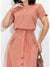 Women's Linen Cotton Short-sleeved Top and Tie Skirt Two-piece Set