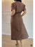 Women's Cotton and Linen Short-sleeved Top and Skirt Two-piece Set