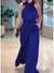 Women's Hand-embellished Floral Sleeveless Cross-over Top and Wide-leg Pants Two-piece Set
