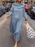 Retro Elegant Lapel Linen Dress