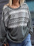 Oversize Aztec Print Sweater