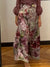 Elegant Lantern Sleeve Top and Floral Skirt Two-Piece Set
