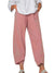 Women's Solid Color Loose Elegant Casual Simple Cotton And Linen Ninth Pants