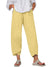 Women's Solid Color Loose Elegant Casual Simple Cotton And Linen Ninth Pants