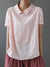 Women's 100%Cotton Embroidered Short-sleeved Shirt